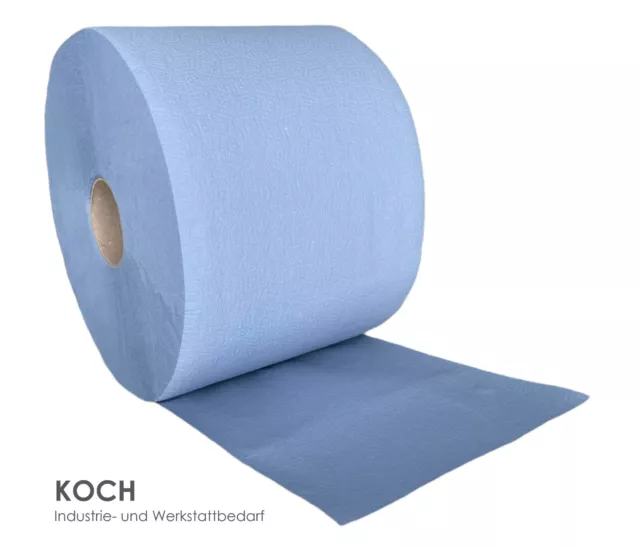 Putzrolle 500 Blatt 22x36cm 2-lagig Putztuchrolle Putzpapier blau VERLEIMT