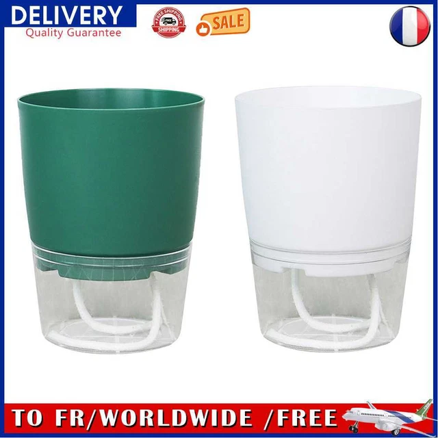 Self Watering Planter with Water Container Flower Pot Hydroponic Plant Potted