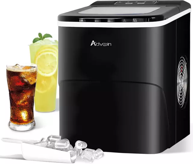 ADVWIN 2.2L 12KG Portable Ice Maker Commercial Ice Maker Machine Suitable for...