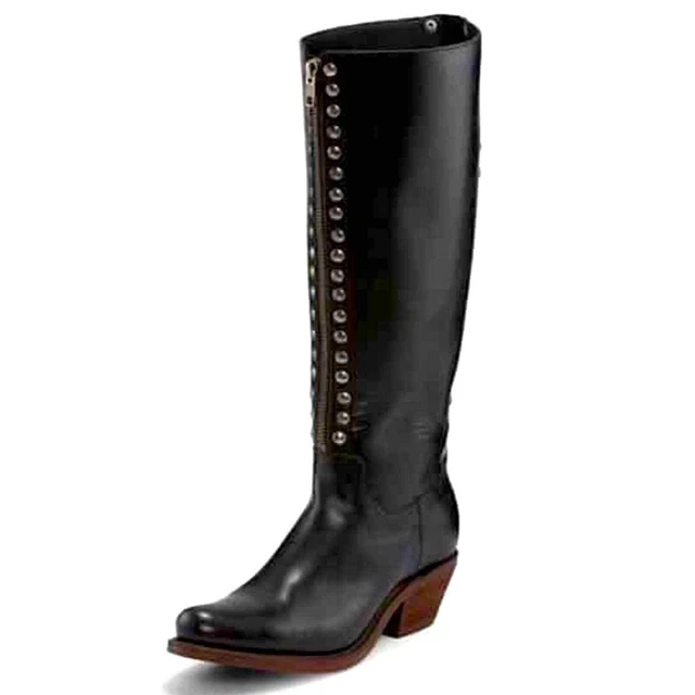 New Justin Reba Leslie Genuine Leather Boots Womens Size 6.5