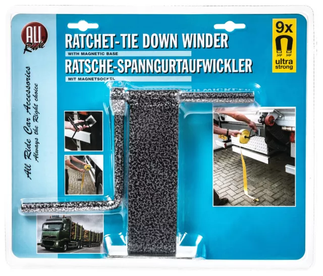 Ratsche Spanngurtaufwickler Spanngurt Aufwickler Handkurbel Magnetsockel Magnet 3