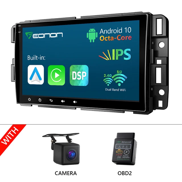CAM+OBD+8" Android 10 Car Radio Stereo GPS For GMC Chevrolet Yukon Sierra Acadia