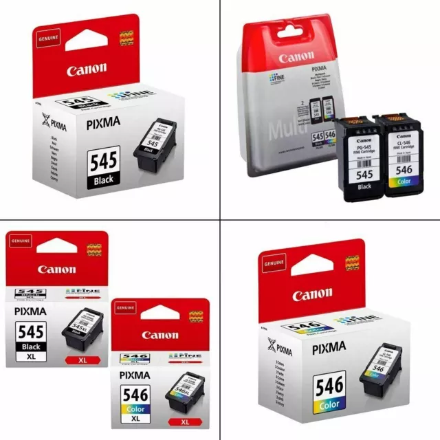 Canon PG-545 & CL-546 PG-545XL & CL-546XL BK CMY Multipack Ink Cartridge LOT