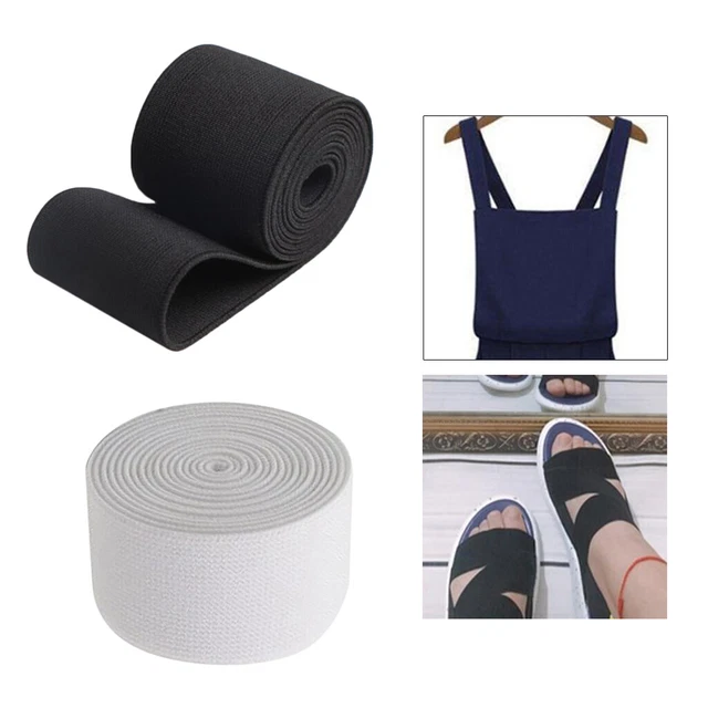 2 Rollen Polyester breites flaches elastisches Band zum Nähen von Kleidung