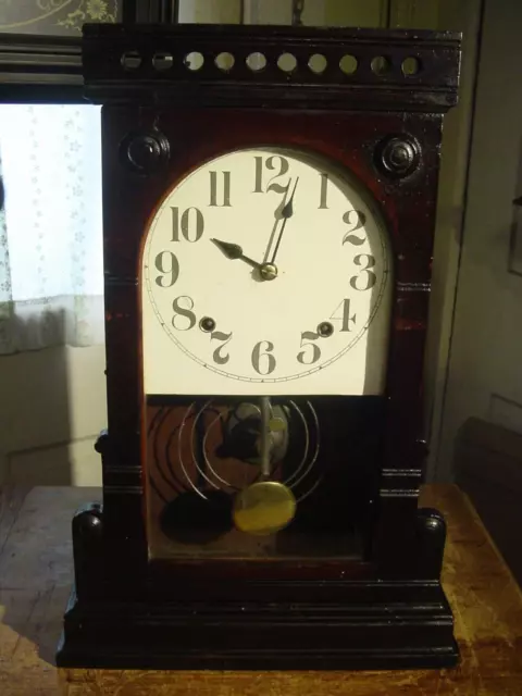 Antique 1879 Rare Seth Thomas "Boston" 1879 City Series Walnut Shelf Clock