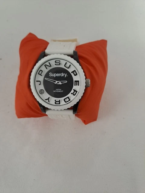 Superdry Mens Gents White Tokyo Wrist Watch SYG145W