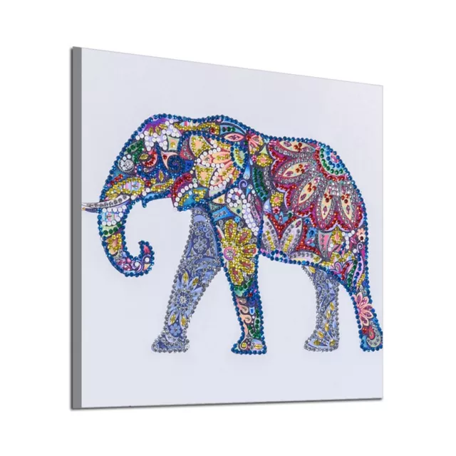 2Pcs Full Drill Elephant Special Shaped Painting Diy Stitch