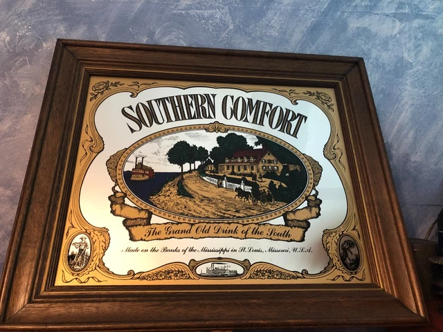 Vintage Southern Comfort Grand Old Drink Of South Bar Mirror 25"x21"