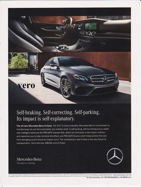 print ad MERCEDES BENZ 2017 E300 sports sedan 2016 magazine page clipping car