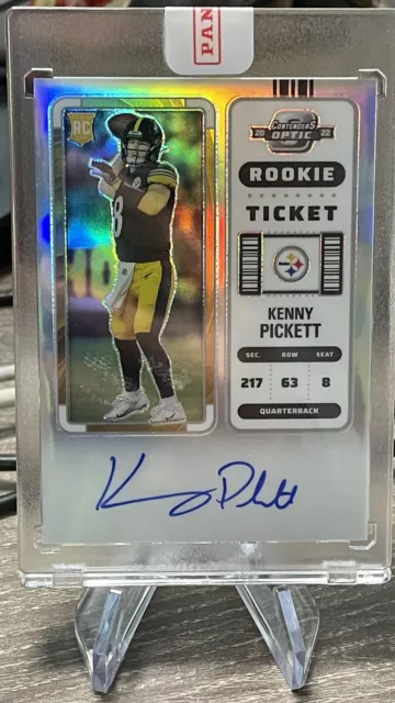 2022 Contenders Optic Kenny Pickett Silver Rookie Ticket Auto SP RC STEELERS