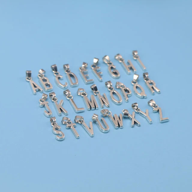 20 pcs DIY pendant charms Silber Initial Anhänger Alphabet Anhänger Diy Brief Ch 5