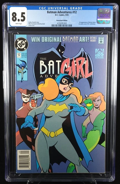Batman Adventures #12 CGC VF+ 8.5 Newsstand Variant 1st Harley Quinn! DC Comics Batman Adventures #12 CGC VF+ 8.5 Newsstand Variant 1st Harley Quinn! DC Comics