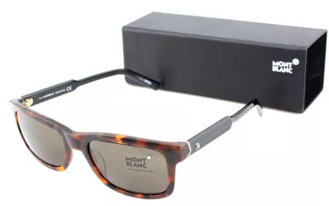 RARE NEW Genuine MONT BLANC Havana Brown Black Sunglasses MB653S 52E MB 653S/S