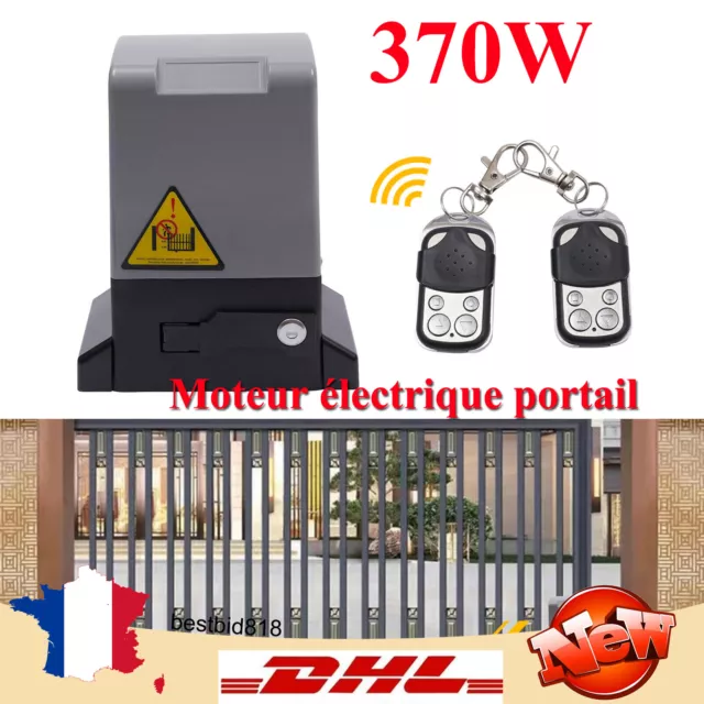 Moteur électrique portail coulissant Ouvre-portes de Garage télécommande 370 W