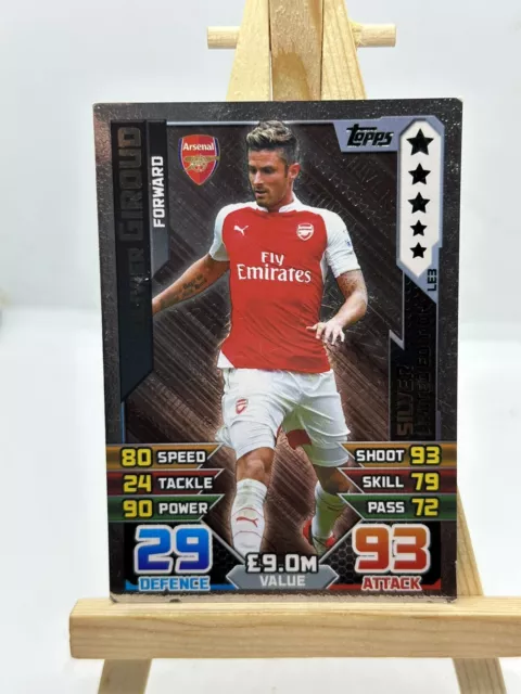Match Attax 2015/2016 Olivier Giroud Silver LE3 Limited Edition Card 2015/16 LP