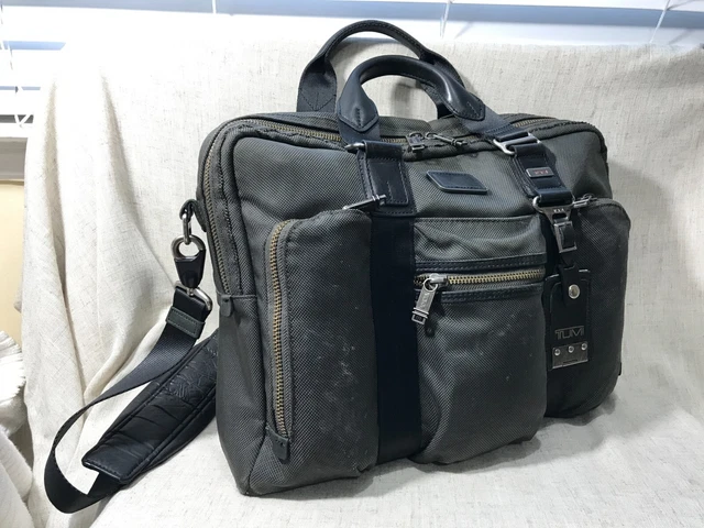 TUMI Alpha Bravo McNair Slim Nylon Leather Laptop Business Briefcase Bag 2