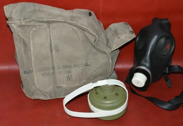 German Israeli M17 Gas Mask Canvas Bag Chemical Biological Zivilschutzfilter68