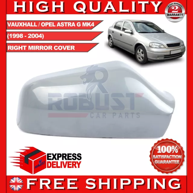 For Vauxhall Astra G Mk4 Wing Mirror Cover Cap Right / Osf Primed (1998-2004)