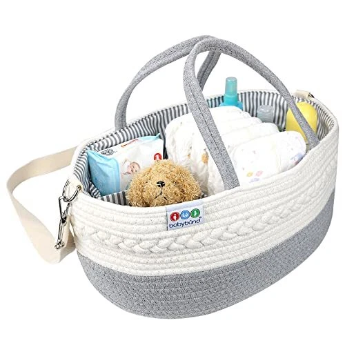 Extra Large Baby Diaper Caddy Organizer - Baby Basket Diaper Storage and Baby