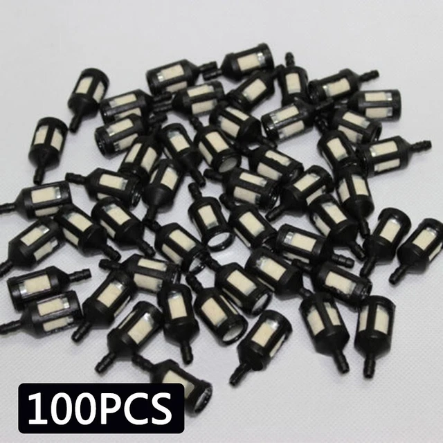 100 Pcs Fuel Filters Fuel Filters Fits 1/8 ID Fuel Line Chainsaw Trimmer