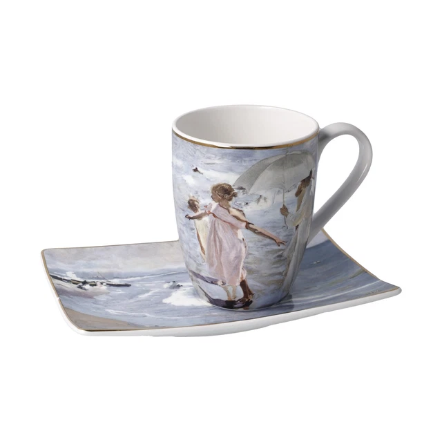 Joaquin Sorolla Tazza con Piattino Tempo per Uno Bagno 350ml GOEBEL Porcellana