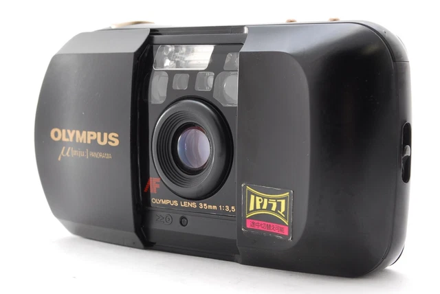 Olympus Mju μ Panorama BL BLACK 35mm Point & Shoot Film Camera JAPAN [Near MINT]