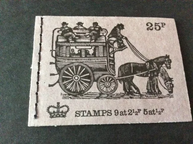 GB: 1971: DH39, 25p Booklet, February 1971, Knife-board Omnibus,  CHEAPEST 