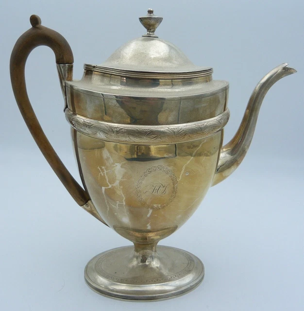 Caffettiera in argento massiccio georgiano - Giorgio III