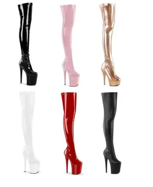 High Heel Stiletto Platform 8" Thigh Boots Pleaser Flamingo 3000 Sizes 3-9