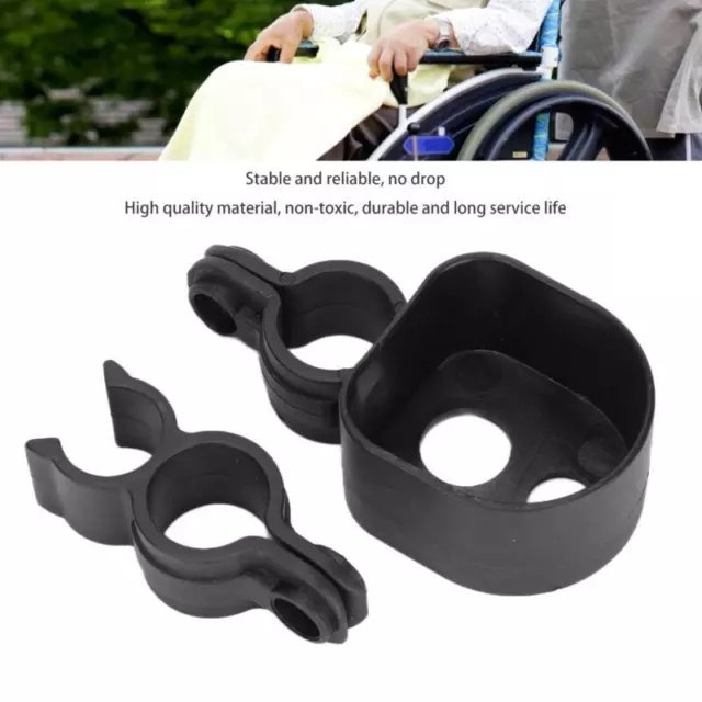 Durable Non Slip Cane Holder for Rollator Folding Walkers Attachment