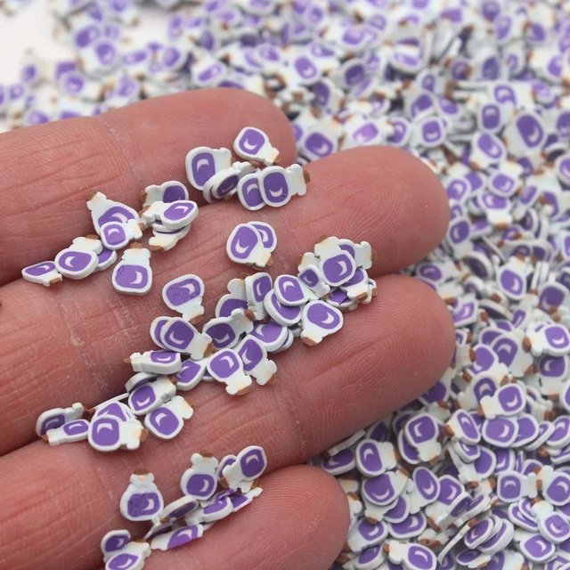 100 g/lote de 5 mm botella de deseos rebanada de polímero para proyecto Slime