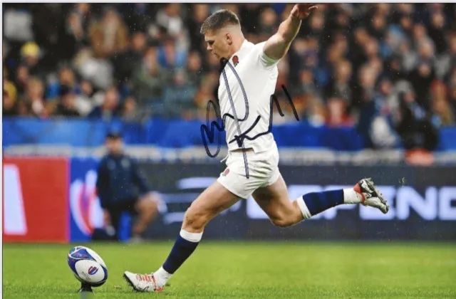 Owen Farrell Hand Signed 12x8 Photo Rugby ENGLAND SARACENS