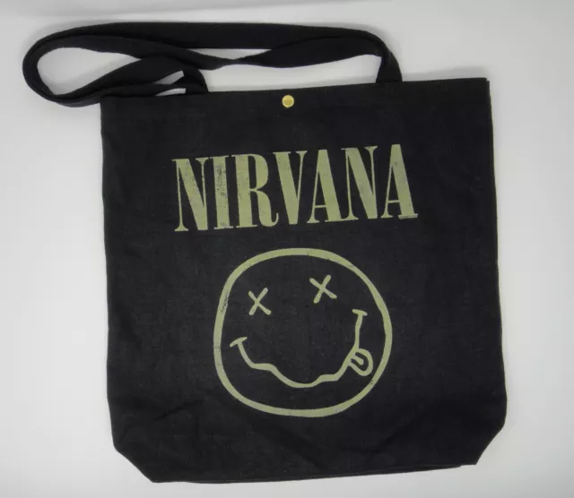 Nirvana Cotton Bag / Tote in Black with Yellow