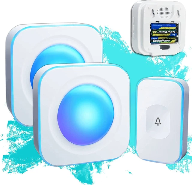 Campanelli per porta wireless a batteria wireless senza fili 1200 piedi sordi 3