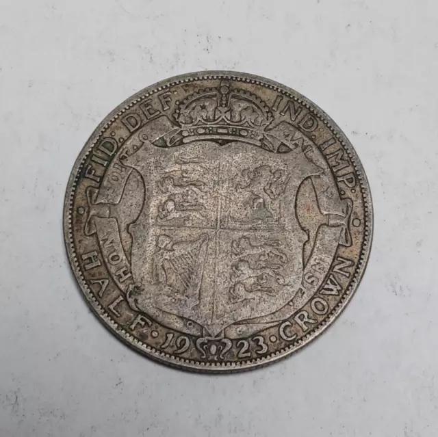 1923 Great Britain 1/2 Crown - Silver Coin - George V - Half Crown