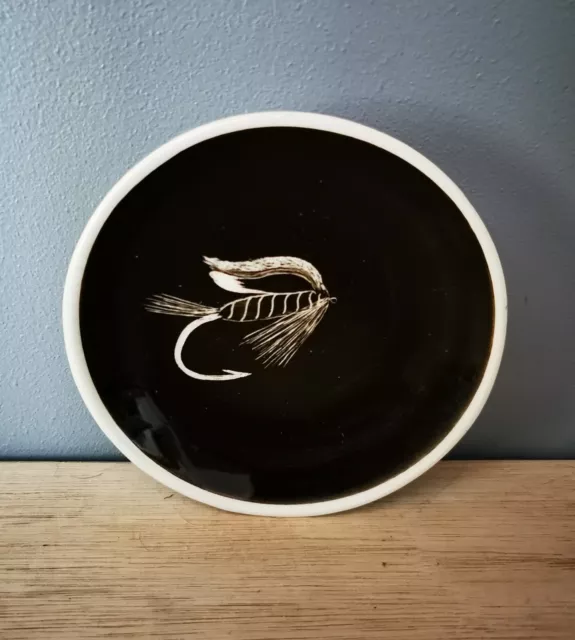 PPP Premier Pottery Preston Wales Fly Fishing Ceramic Pin Dish Art Deco Period