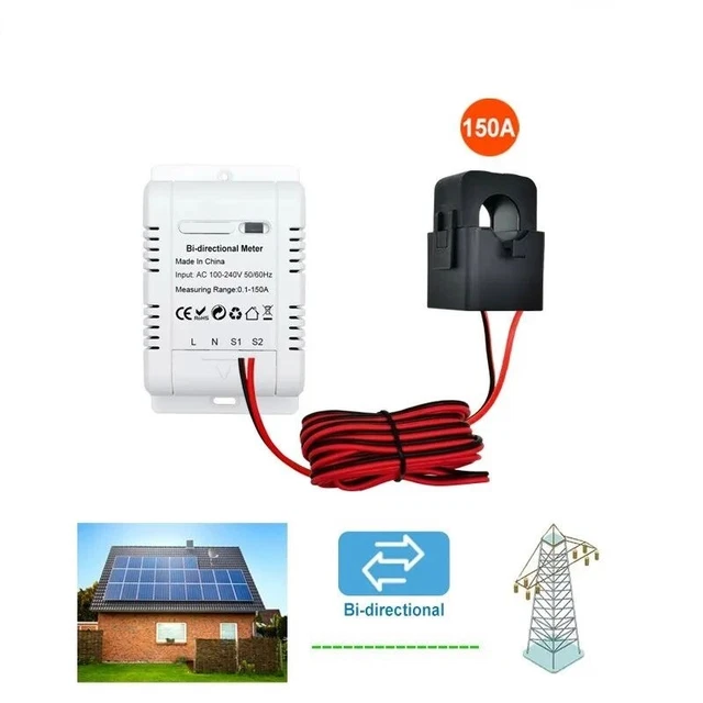 ELECTRIC ENERGY METER Current Transformer Clamp App Monitor 150A 110V