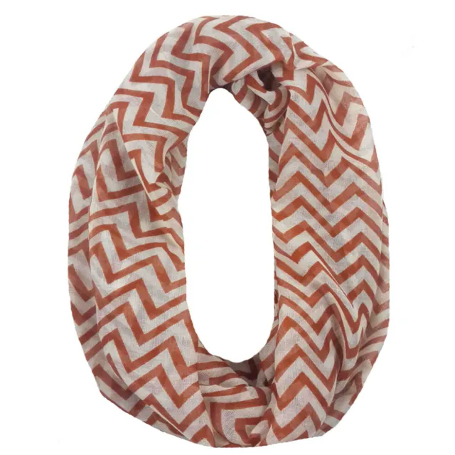 Fashion Chevron Print Infinity Double Loop Scarf Snood Lightweight Small Size