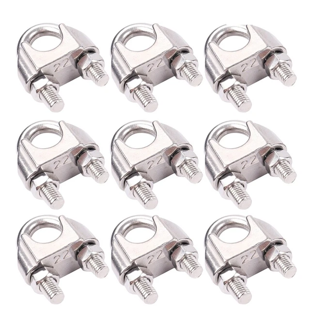 10 PCS Clip Filo Di Acciaio Inossidabile Morsetti Morsetto Del