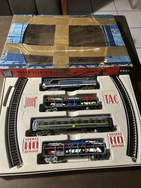 Boîte Jouef HO – Train Auto Couchettes Réf 754 + Accessoires, Occasion