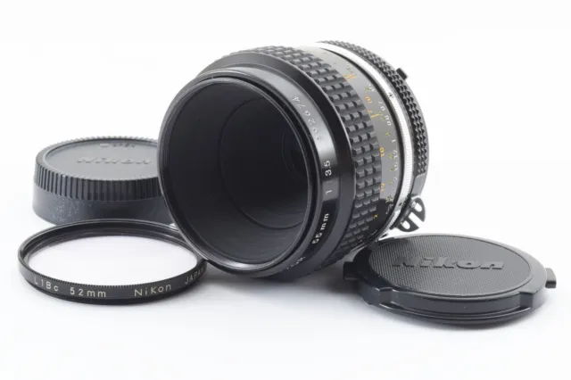 《 NEAR MINT 》 Nikon Ai Micro Nikkor 55mm f/3.5 MF Macro Lens From Japan