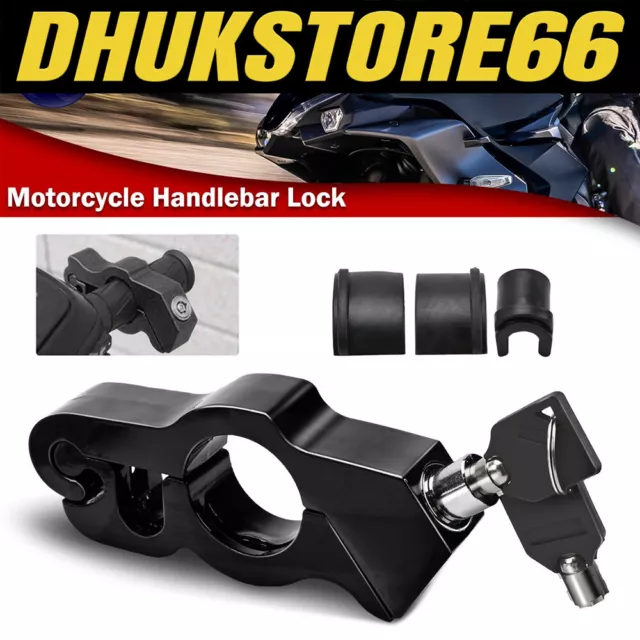 Motorcycle Motorbike Handlebar Throttle Grip Lock Anti-theft Brake Level Lock NE