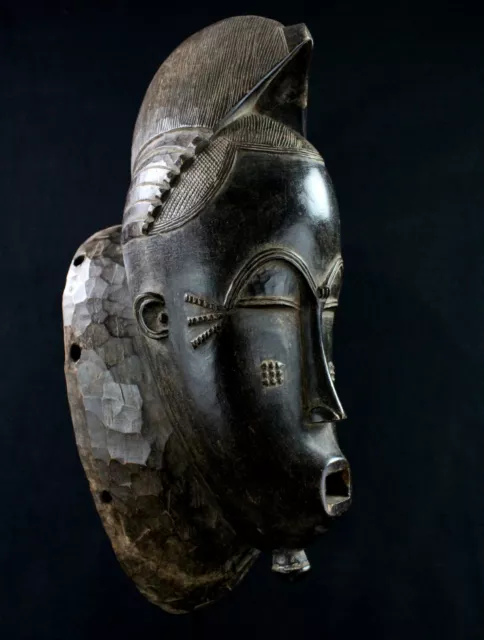 Art African - Beautiful Mask Portage Of Mblo Baoulé Billiards Ball Mask - 35 CMS