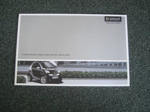 Smart Fortwo Coupe & Cabrio Brochure 2005 Incl Brabus, 47 Pages. Free Uk Postage 2