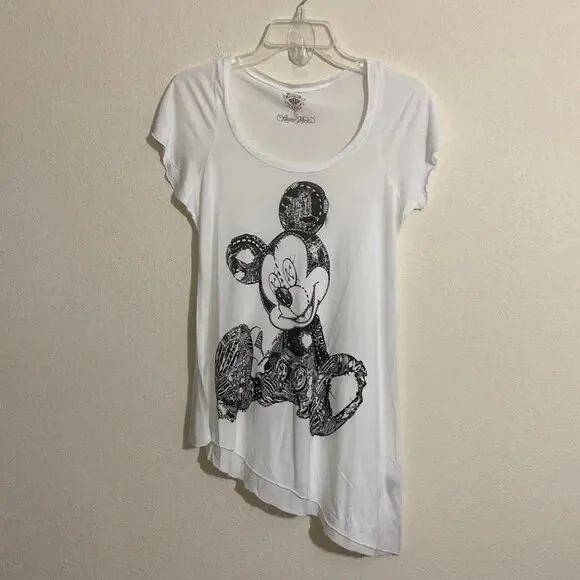 NWOT Disney Couture by LAUREN MOSHI Micky Mouse Asymmetrical Top Women's Size S