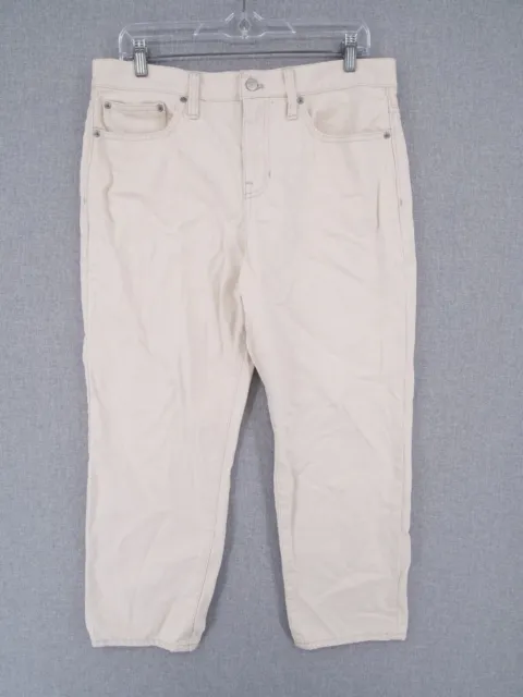 J. Crew Pants Womens Size 29P Petite Ivory Denim Jeans Slouchy Boyfriend Casual
