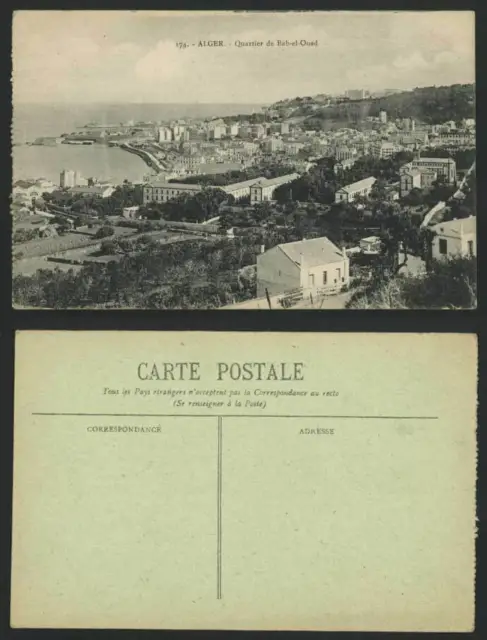 Algeria Old Postcard Alger QUARTIER DE BAB-EL-OUED Quarter Panorama General View