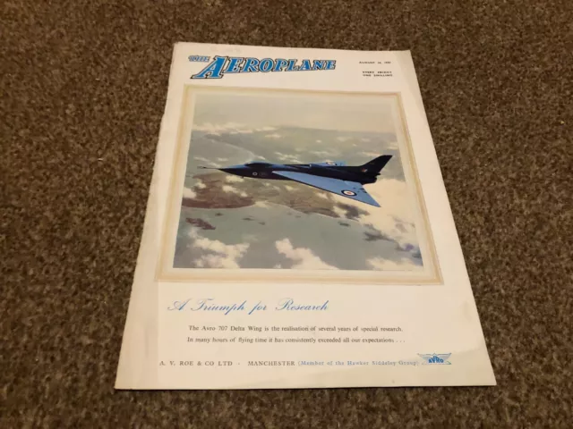 Ac58 The Aeruplane Magazin Cover Seite 11X8 Der Avro 707 Deltaflügel