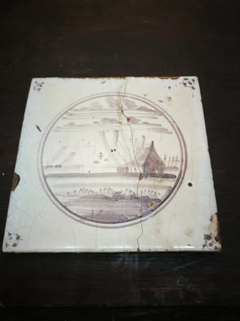 FLIESE KERAMIK BAROCK 18TES JAHRHUNDERT ABMESSUNGEN 13x13,2cm