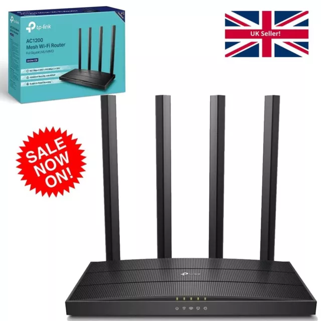 TP-Link Archer C6 AC1200 Wireless Dual Band Full Gigabit Wi-Fi Router